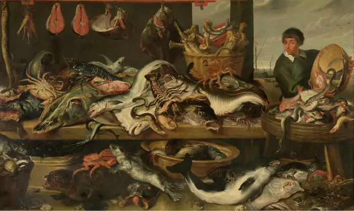 Framed Print : At the Fishmonger's, 1620-1630. Creator: Frans Snyders Framed Print : At the Fishmonger's, 1620-1630. Creator: Frans Snyders