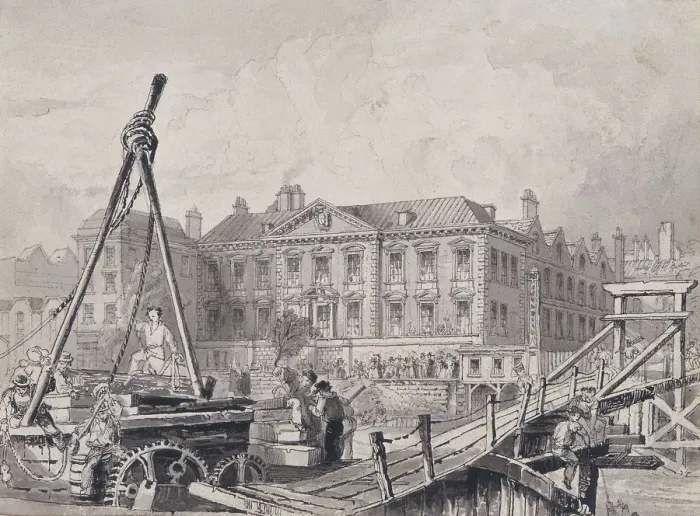 Framed Print : Fishmongers Hall from north east, London, c1835. Artist: John Woods Framed Print : Fishmongers Hall from north east, London, c1835. Artist: John Woods