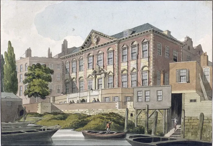 Framed Print : Fishmongers Hall from the River Thames, London, c1810. Artist: George Shepherd Framed Print : Fishmongers Hall from the River Thames, London, c1810. Artist: George Shepherd