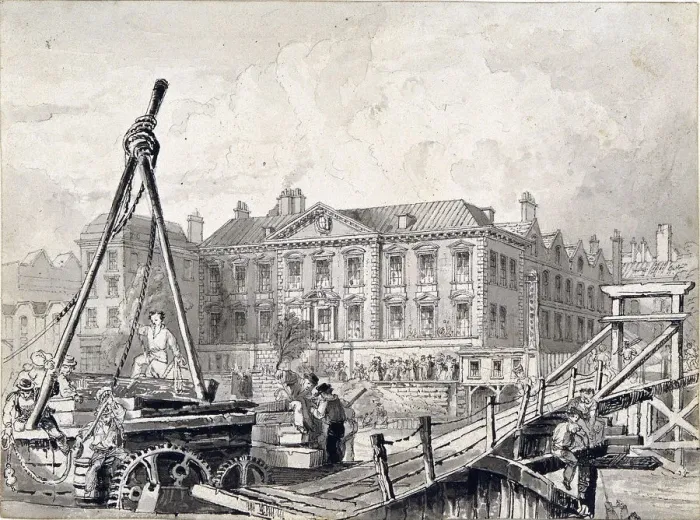 Framed Print : Fishmongers Hall, Thames Street, London, c1827. Artist: William Henry Bartlett Framed Print : Fishmongers Hall, Thames Street, London, c1827. Artist: William Henry Bartlett