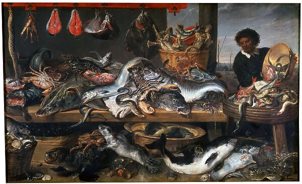 A Fishmongers Shop, 17th century. Artist: Frans Snyders
