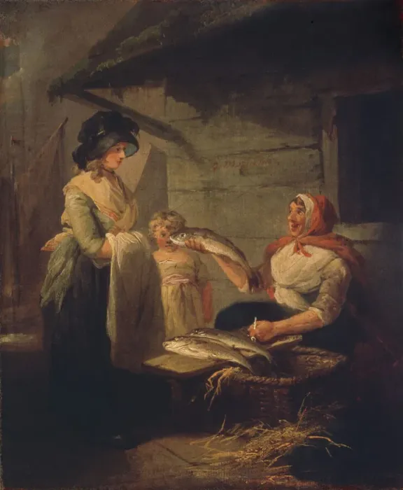 Framed Print : Fishwife, End 1780s. Creator: Morland, George (1736-1804) Framed Print : Fishwife, End 1780s. Creator: Morland, George (1736-1804)