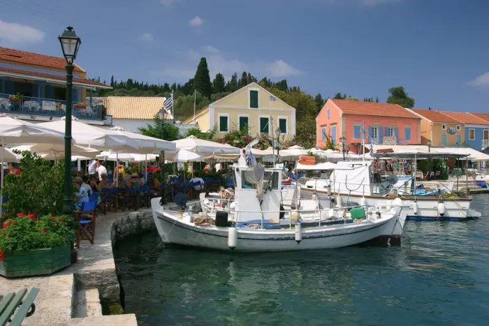 Framed Print : Fiskardo harbour, Kefalonia, Greece Framed Print : Fiskardo harbour, Kefalonia, Greece