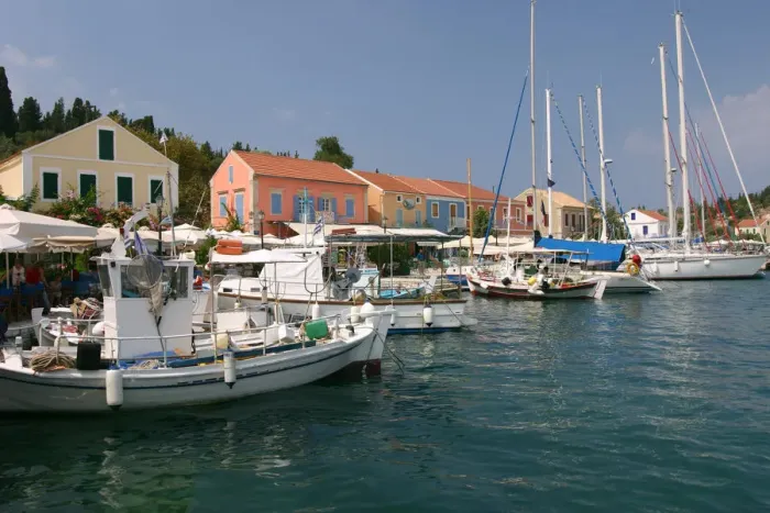 Framed Print : Fiskardo harbour, Kefalonia, Greece Framed Print : Fiskardo harbour, Kefalonia, Greece