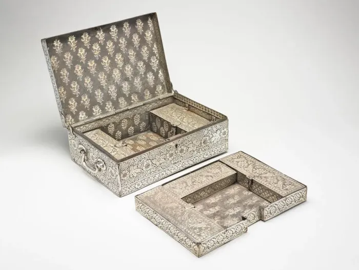 Framed Print : Fitted Chest with Floral and Grape-Leaf Motifs, 18th / 19th century. Creator: Unknown Framed Print : Fitted Chest with Floral and Grape-Leaf Motifs, 18th / 19th century. Creator: Unknown
