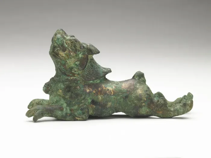 Framed Print : Fitting in the form of a leaping lion, Tang dynasty, 618-907. Creator: Unknown Framed Print : Fitting in the form of a leaping lion, Tang dynasty, 618-907. Creator: Unknown