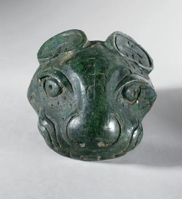 Framed Print : Fitting (Shi) in the Form of a Feline Head, between c.1100 and c.950 B.C.. Creator: Unknown Framed Print : Fitting (Shi) in the Form of a Feline Head, between c.1100 and c.950 B.C.. Creator: Unknown