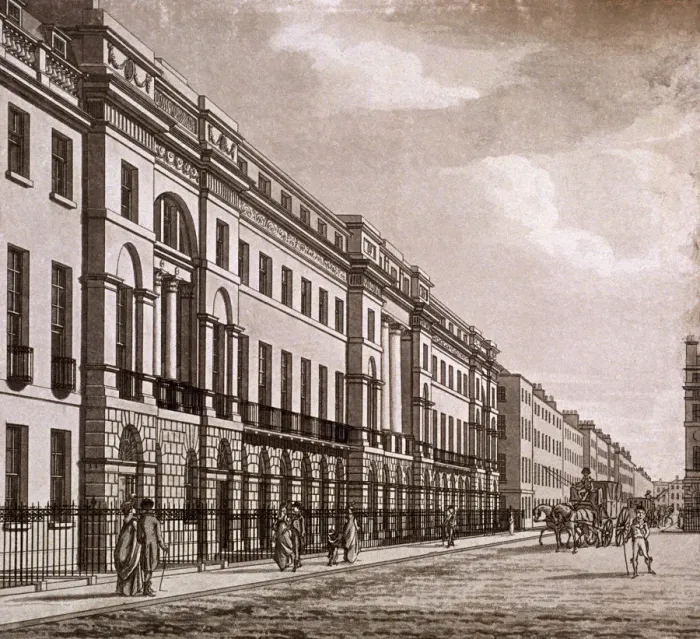 Framed Print : Fitzroy Square, St Pancras, London, c1820 Framed Print : Fitzroy Square, St Pancras, London, c1820