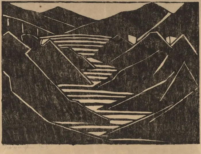 Framed Print : Fjord, 1916. Creator: Jacoba van Heemskerck van Beest Framed Print : Fjord, 1916. Creator: Jacoba van Heemskerck van Beest
