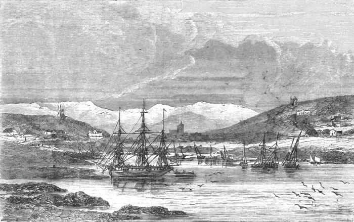 Framed Print : The Fjord of Reykjavik; An Icelanders Notes on Iceland, 1875. Creator: Unknown Framed Print : The Fjord of Reykjavik; An Icelanders Notes on Iceland, 1875. Creator: Unknown