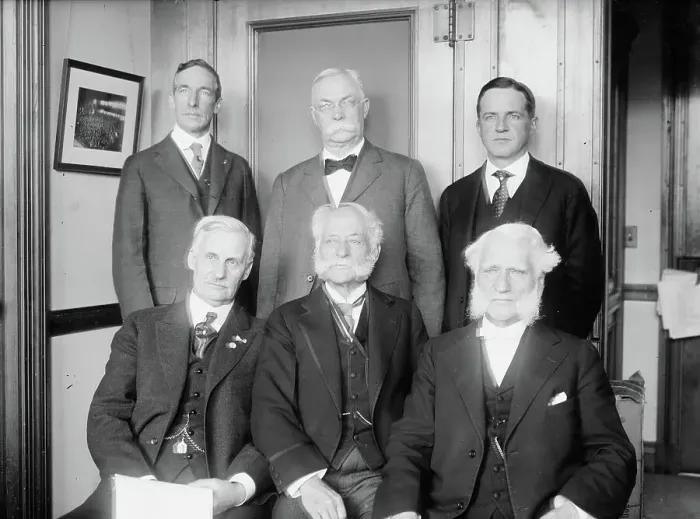 Framed Print : F.L. Brown, S.P. Leet, Rev. J.G. Holdcroft, Marion Lawrence, H.J. Heinz...between 1915 and 1919. Creator: Bain News Service Framed Print : F.L. Brown, S.P. Leet, Rev. J.G. Holdcroft, Marion Lawrence, H.J. Heinz...between 1915 and 1919. Creator: Bain News Service