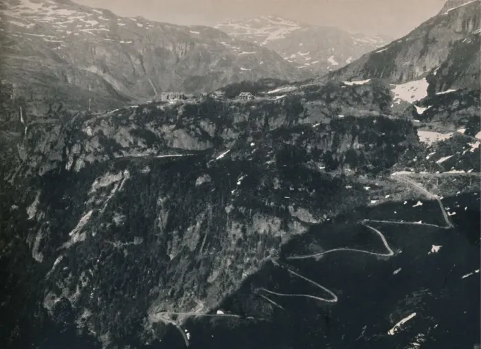 Framed Print : The Flaam Valley, looking towards Vatnehalsen, 1914. Creator: Unknown Framed Print : The Flaam Valley, looking towards Vatnehalsen, 1914. Creator: Unknown