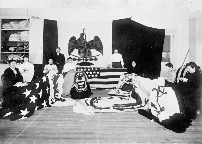 Framed Print : Flag Factory, 1913. Creator: Harris & Ewing. Flag Factory, 1913. Creator: Harris & Ewing Framed Print : Flag Factory, 1913. Creator: Harris & Ewing. Flag Factory, 1913. Creator: Harris & Ewing