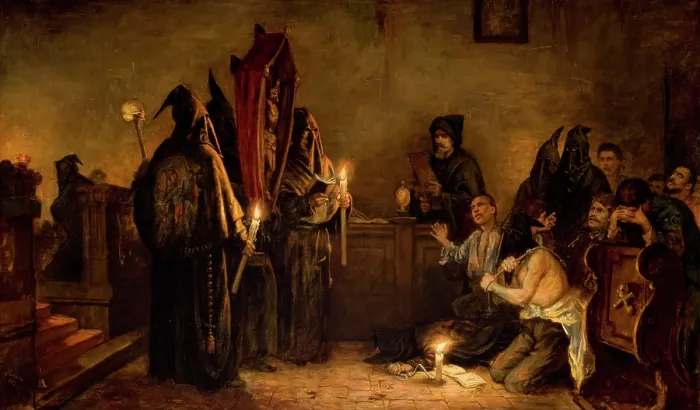 Framed Print : Flagellants, between 1860-1883. Creator: Emanuel Herncisz Framed Print : Flagellants, between 1860-1883. Creator: Emanuel Herncisz