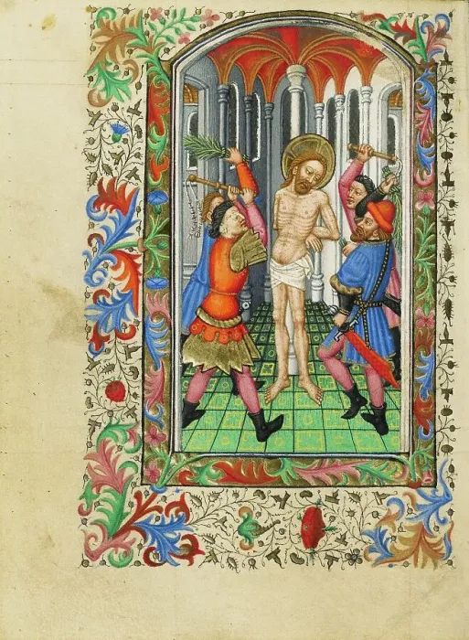 Framed Print : The Flagellation; Book of Hours, about 1430-1440. Creator: Fastolf Master Framed Print : The Flagellation; Book of Hours, about 1430-1440. Creator: Fastolf Master