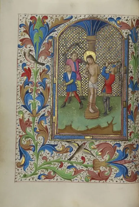 Framed Print : The Flagellation; Book of Hours, about 1450-1455. Creator: Master of the Lee Hours Framed Print : The Flagellation; Book of Hours, about 1450-1455. Creator: Master of the Lee Hours