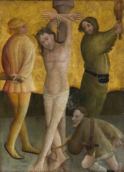 Framed Print : The Flagellation, ca. 1400. Creator: Master of the Berswordt Altar Framed Print : The Flagellation, ca. 1400. Creator: Master of the Berswordt Altar