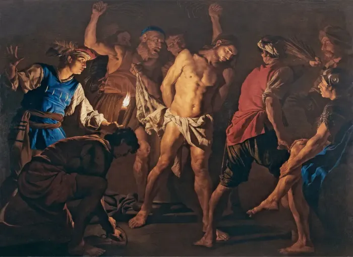 Framed Print : The Flagellation of Christ, c. 1640. Creator: Stomer, Matthias (ca. 1600-after 1650)