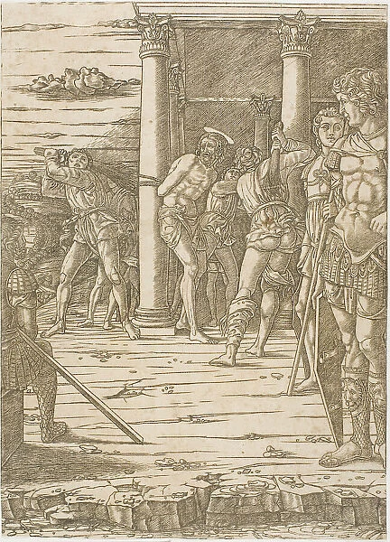The Flagellation of Christ, with the Landscape Background, 1475 / 80. Creator: School of Andrea Mantegna