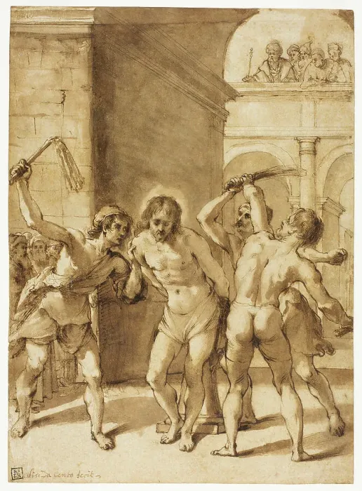 Framed Print : Flagellation of Christ, n.d. Creator: School of Guercino Italian, 1591-1666 Framed Print : Flagellation of Christ, n.d. Creator: School of Guercino Italian, 1591-1666