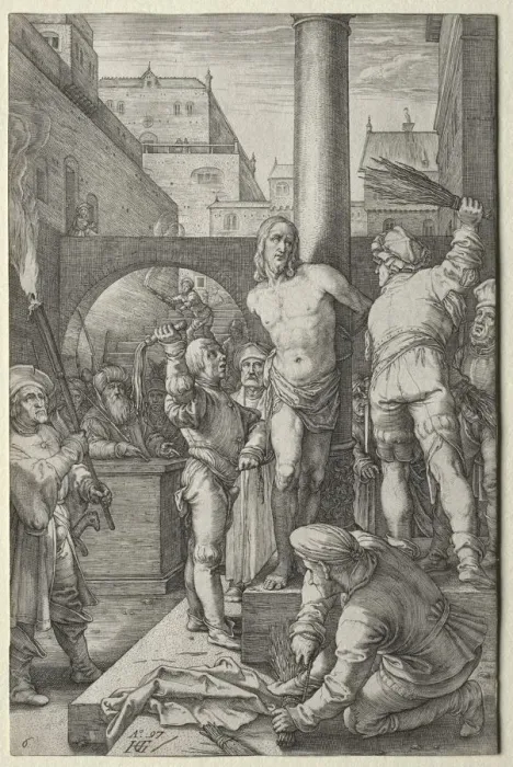 Framed Print : The Flagellation (from The Passion). Creator: Hendrick Goltzius (Dutch, 1558-1617) Framed Print : The Flagellation (from The Passion). Creator: Hendrick Goltzius (Dutch, 1558-1617)