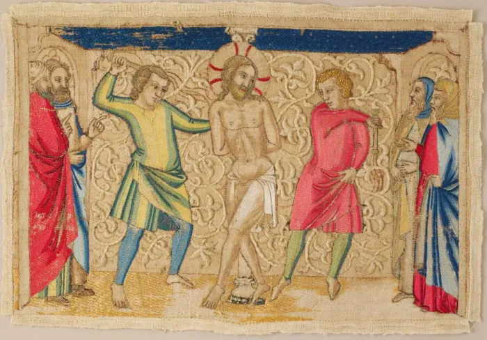 Framed Print : The Flagellation, Italian, mid-14th century. Creator: Unknown Framed Print : The Flagellation, Italian, mid-14th century. Creator: Unknown