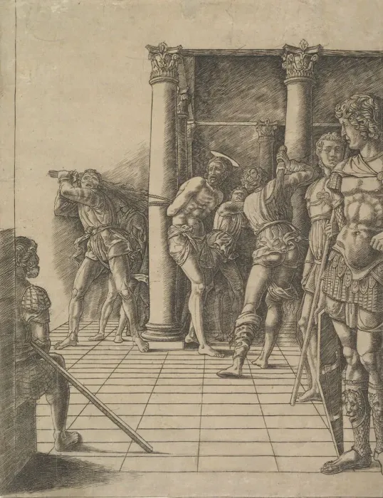 Framed Print : The Flagellation, with the Pavement, ca. 1475-80. Creator: Unknown Framed Print : The Flagellation, with the Pavement, ca. 1475-80. Creator: Unknown