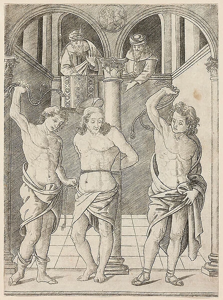 The Flagellation, plate 7 from the Life of the Virgin and Christ, c.1470. Creator: Francesco Rosselli