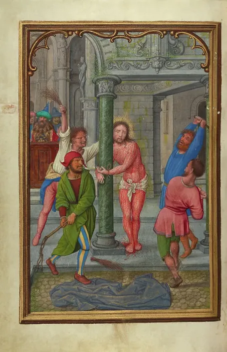Framed Print : The Flagellation; Prayer Book of Cardinal Albrecht of Brandenburg, about 1525-1530. Creator: Simon Bening Framed Print : The Flagellation; Prayer Book of Cardinal Albrecht of Brandenburg, about 1525-1530. Creator: Simon Bening