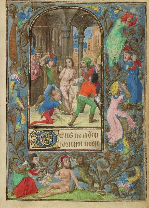 Framed Print : The Flagellation; Prayer Book of Charles the Bold, about 1471. Creator: Master of Mary of Burgundy Framed Print : The Flagellation; Prayer Book of Charles the Bold, about 1471. Creator: Master of Mary of Burgundy