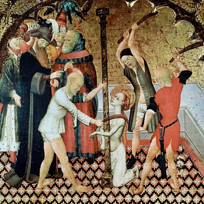 Framed Print : Flagellation of Saint Eulalia, board by Bernat Martorell Framed Print : Flagellation of Saint Eulalia, board by Bernat Martorell