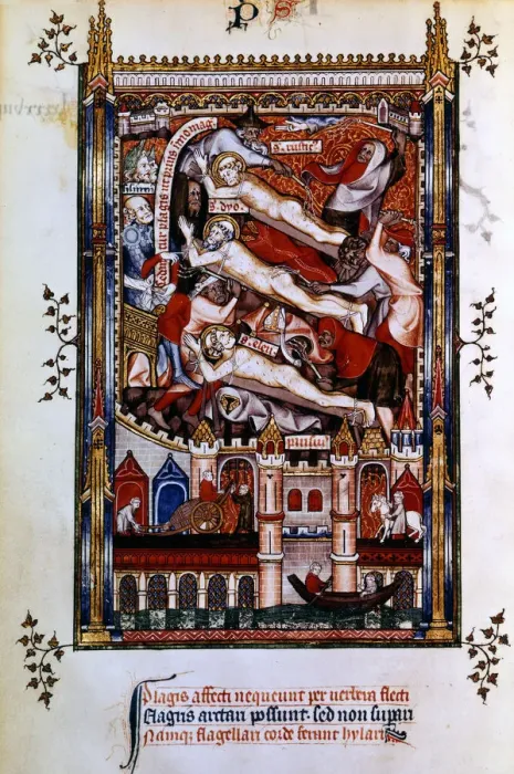 Framed Print : Flagellation of St Denis, St Rustic and St Eleutherius, 1317 Framed Print : Flagellation of St Denis, St Rustic and St Eleutherius, 1317