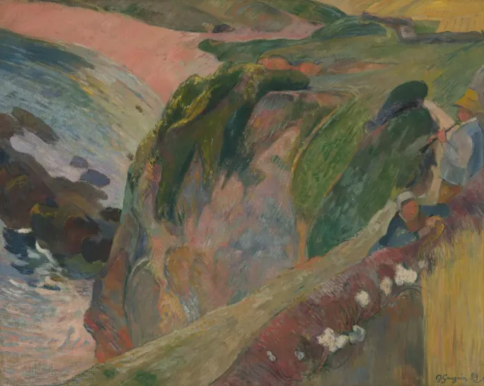 Framed Print : The Flageolet Player on the Cliff, 1889. Artist: Gauguin, Paul Eugene Henri (1848-1903) Framed Print : The Flageolet Player on the Cliff, 1889. Artist: Gauguin, Paul Eugene Henri (1848-1903)