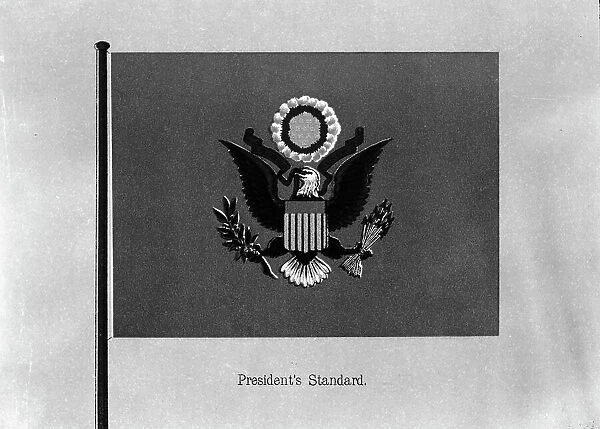 Flags. President's Standard, 1911. Creator: Harris & Ewing. Flags. President's Standard, 1911. Creator: Harris & Ewing