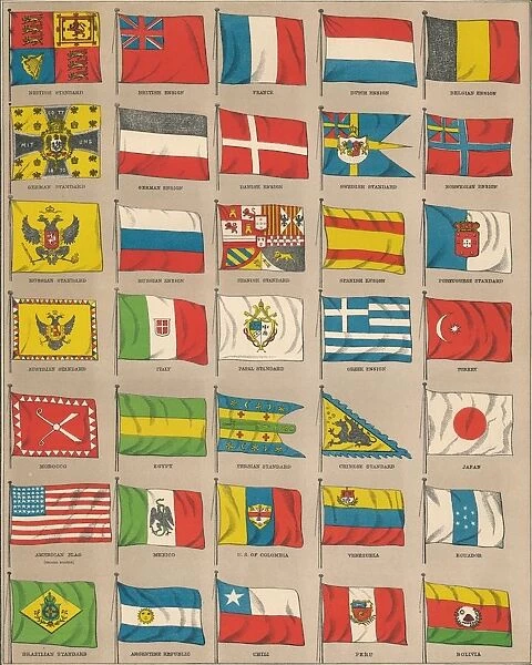 Flags of the world, 1889. Creator: W & AK Johnston