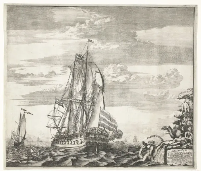 Framed Print : Flagship Goto Predestinatsia (The Providence of God) built by Peter the Great at Voronezh, 1700, 170 Artist: Schoonebeek (Schoonebeck), Adriaan (1661-1705) Framed Print : Flagship Goto Predestinatsia (The Providence of God) built by Peter the Great at Voronezh, 1700, 170 Artist: Schoonebeek (Schoonebeck), Adriaan (1661-1705)