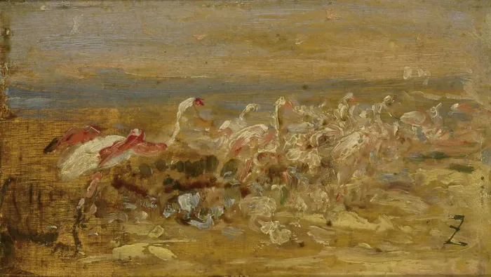Framed Print : Flamants. Creator: Felix Francois Georges Philibert Ziem Framed Print : Flamants. Creator: Felix Francois Georges Philibert Ziem
