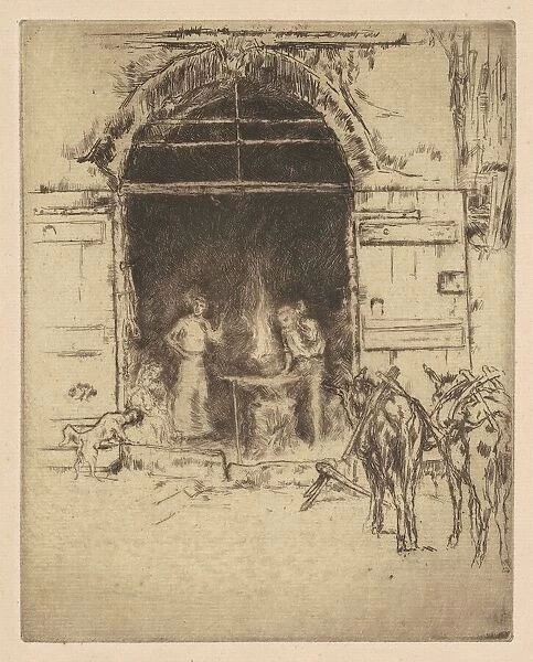 Flaming Forge, 1901. Creator: James Abbott McNeill Whistler