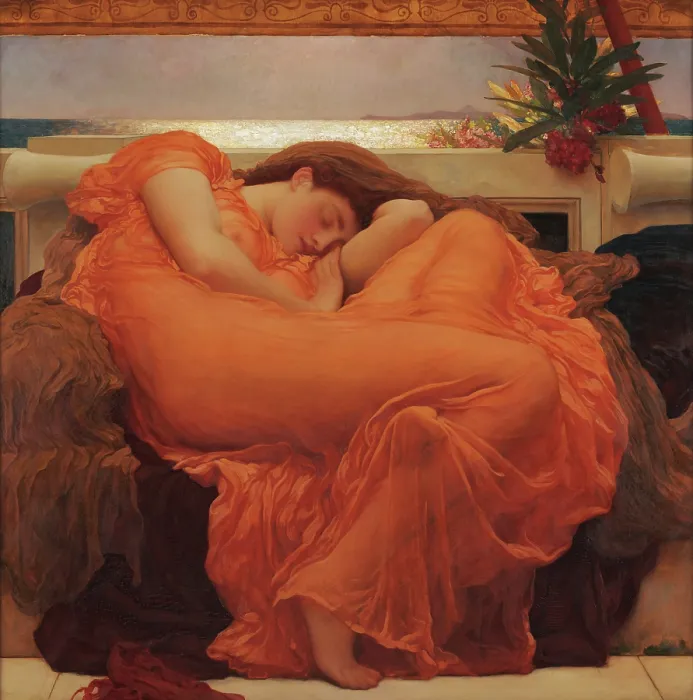 Framed Print : Flaming June, 1895. Creator: Leighton, Frederic, 1st Baron Leighton (1830-1896) Framed Print : Flaming June, 1895. Creator: Leighton, Frederic, 1st Baron Leighton (1830-1896)