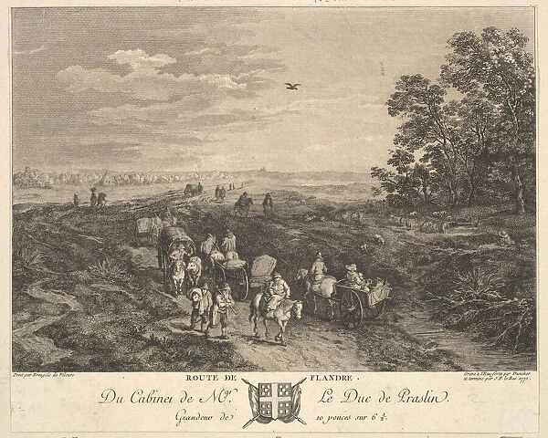 Flanders Road (Route de Flandre) after a painting in the collection of the Duc de Praslin