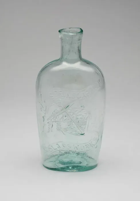 Framed Print : Flask, 1850 / 59. Creator: Spring Garden Glass Works Framed Print : Flask, 1850 / 59. Creator: Spring Garden Glass Works
