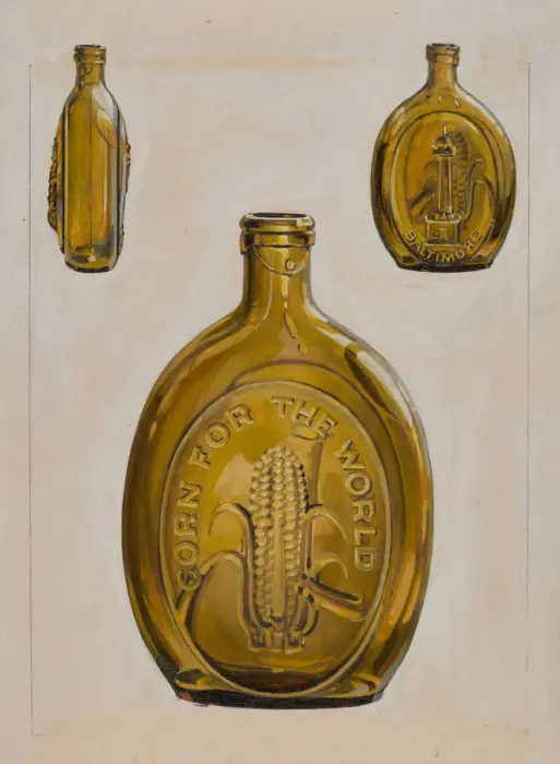 Framed Print : Flask, 1935 / 1942. Creator: Unknown Framed Print : Flask, 1935 / 1942. Creator: Unknown