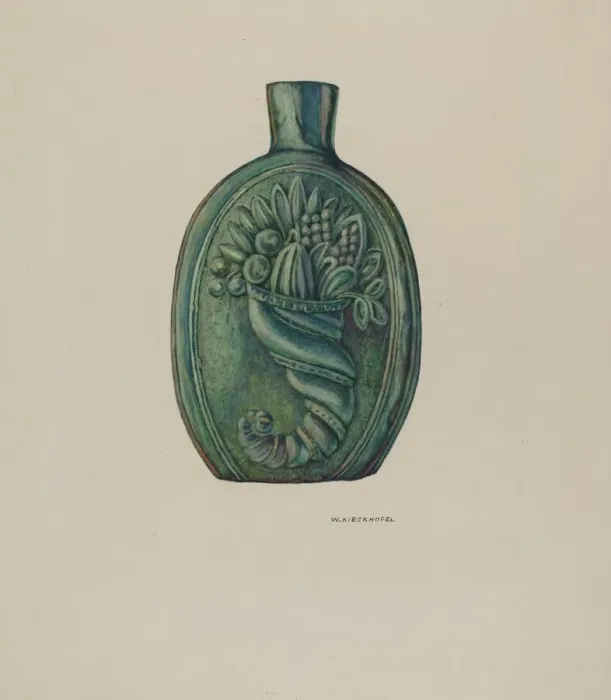 Framed Print : Flask, 1935 / 1942. Creator: William Kieckhofel Framed Print : Flask, 1935 / 1942. Creator: William Kieckhofel