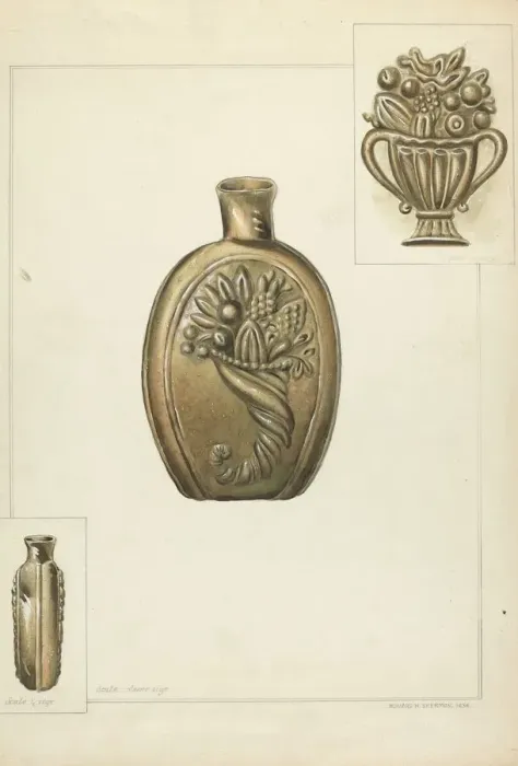Framed Print : Flask, 1936. Creator: Howard H. Sherman