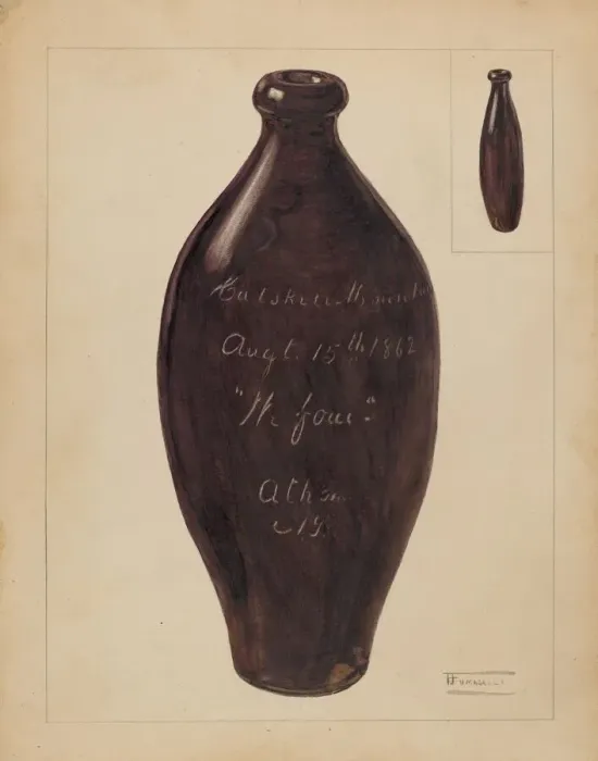 Framed Print : Flask, c. 1936. Creator: Frank Fumagalli Framed Print : Flask, c. 1936. Creator: Frank Fumagalli