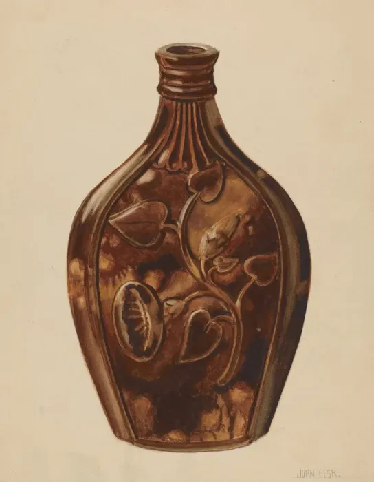 Framed Print : Flask, c. 1936. Creator: John Fisk