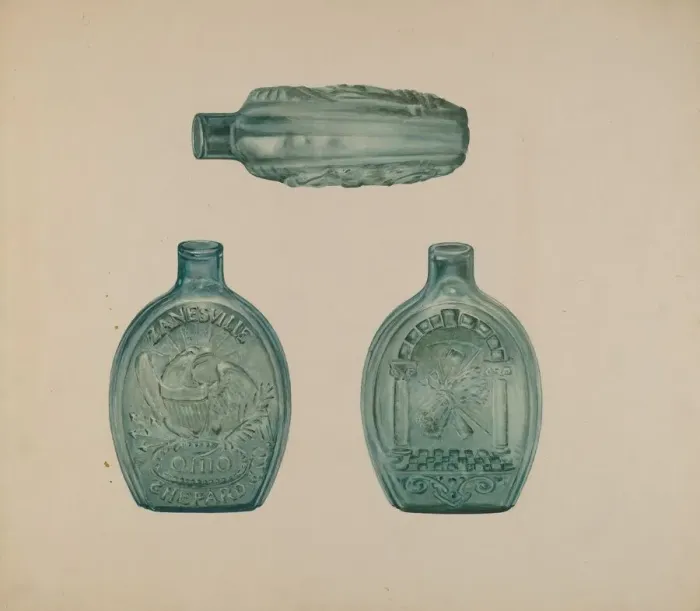 Framed Print : Flask, c. 1940. Creator: Henry Moran Framed Print : Flask, c. 1940. Creator: Henry Moran