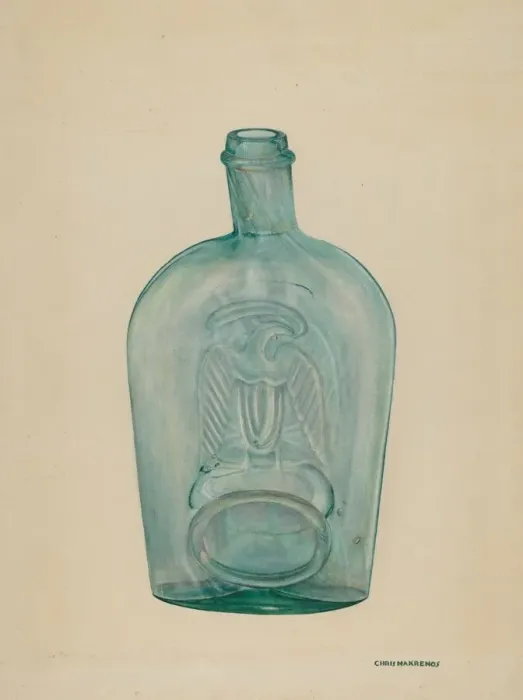 Framed Print : Flask, c. 1941. Creator: Chris Makrenos Framed Print : Flask, c. 1941. Creator: Chris Makrenos
