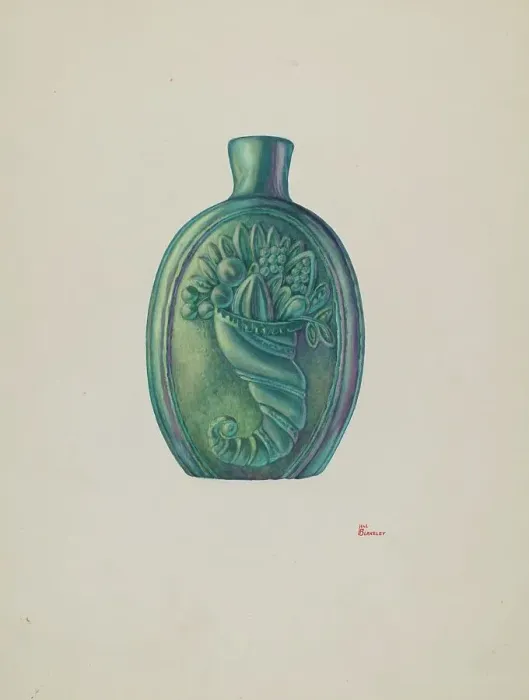 Framed Print : Flask, c. 1941. Creator: Hal Blakeley Framed Print : Flask, c. 1941. Creator: Hal Blakeley