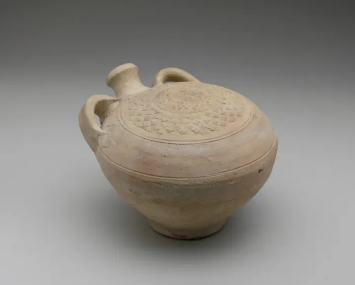 Framed Print : Flask with Molded Decoration, Iran, 12th-13th century. Creator: Unknown Framed Print : Flask with Molded Decoration, Iran, 12th-13th century. Creator: Unknown